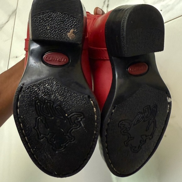 Durango Kids Red Leather Cowboy Boots Size 6D - Picture 4 of 5